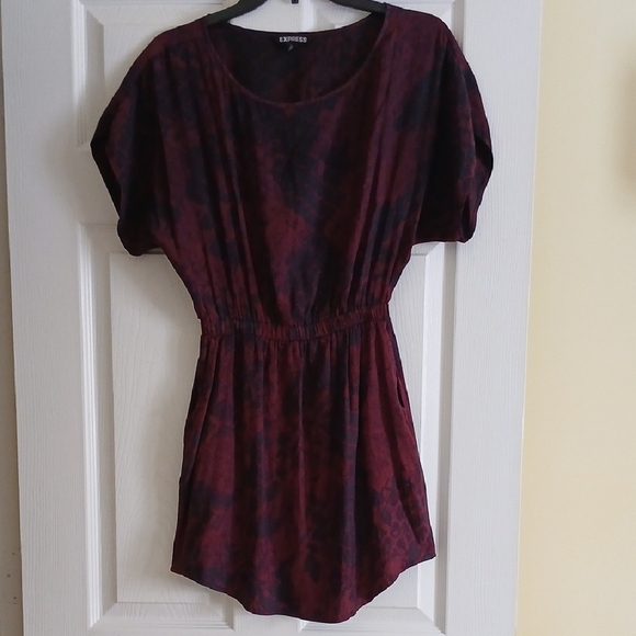 Express Red and Black Tunic - Snake Print - Picture 1 of 7